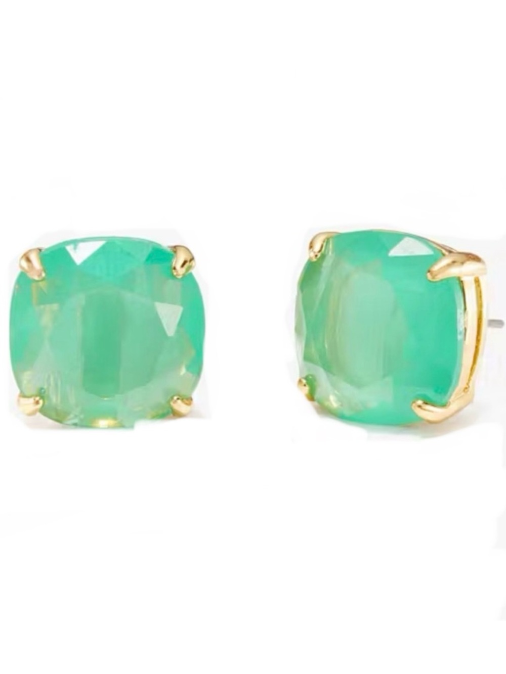 Kate Spade New York ♠️ emerald green gemstone square studs